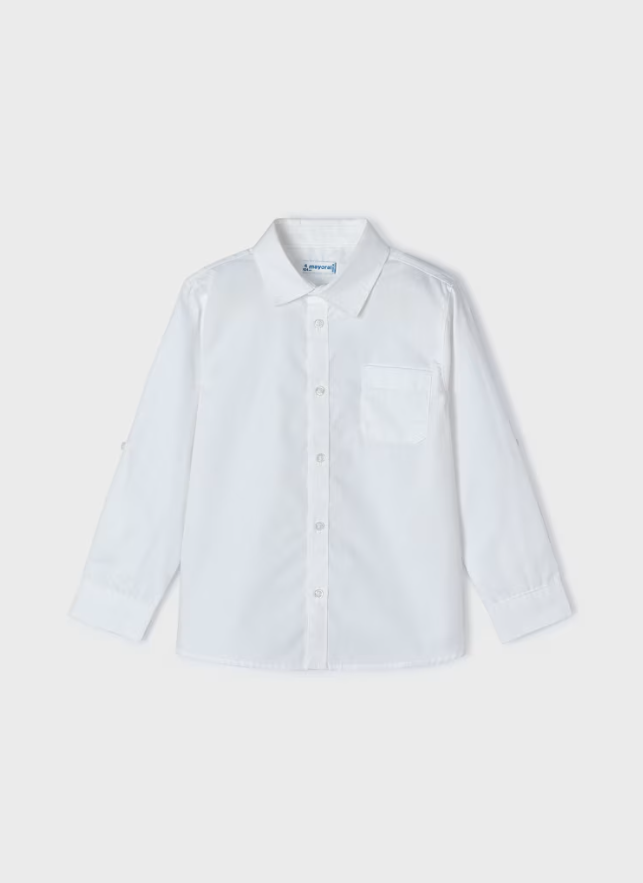 Skjorte Basic lomme hvit