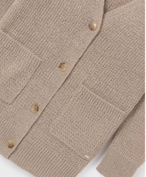 Cardigan Knit Buttons Bark