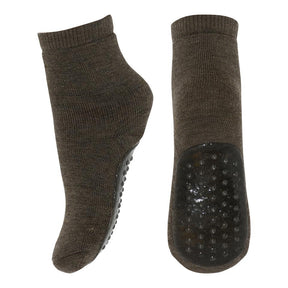 Antiskli sokker Wool Brown Melange