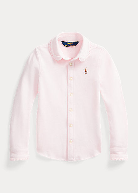 Skjorte Girl Mini Knit Oxford Deco Pink