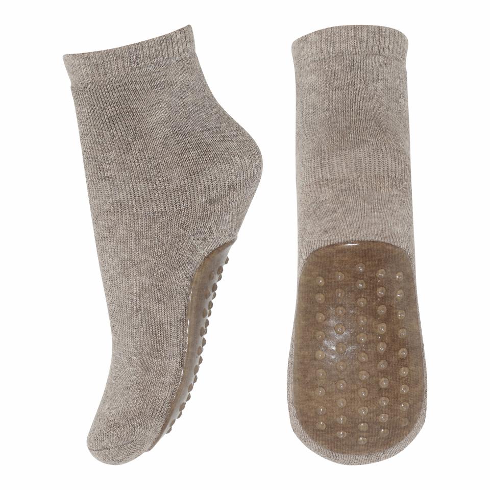 Antiskli sokker Wool Light Brown Melange