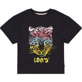 T-skjorte oversized Leopard Black