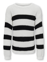 Genser Sif Striped knit Hvit/svart