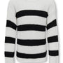 Genser Sif Striped knit Hvit/svart