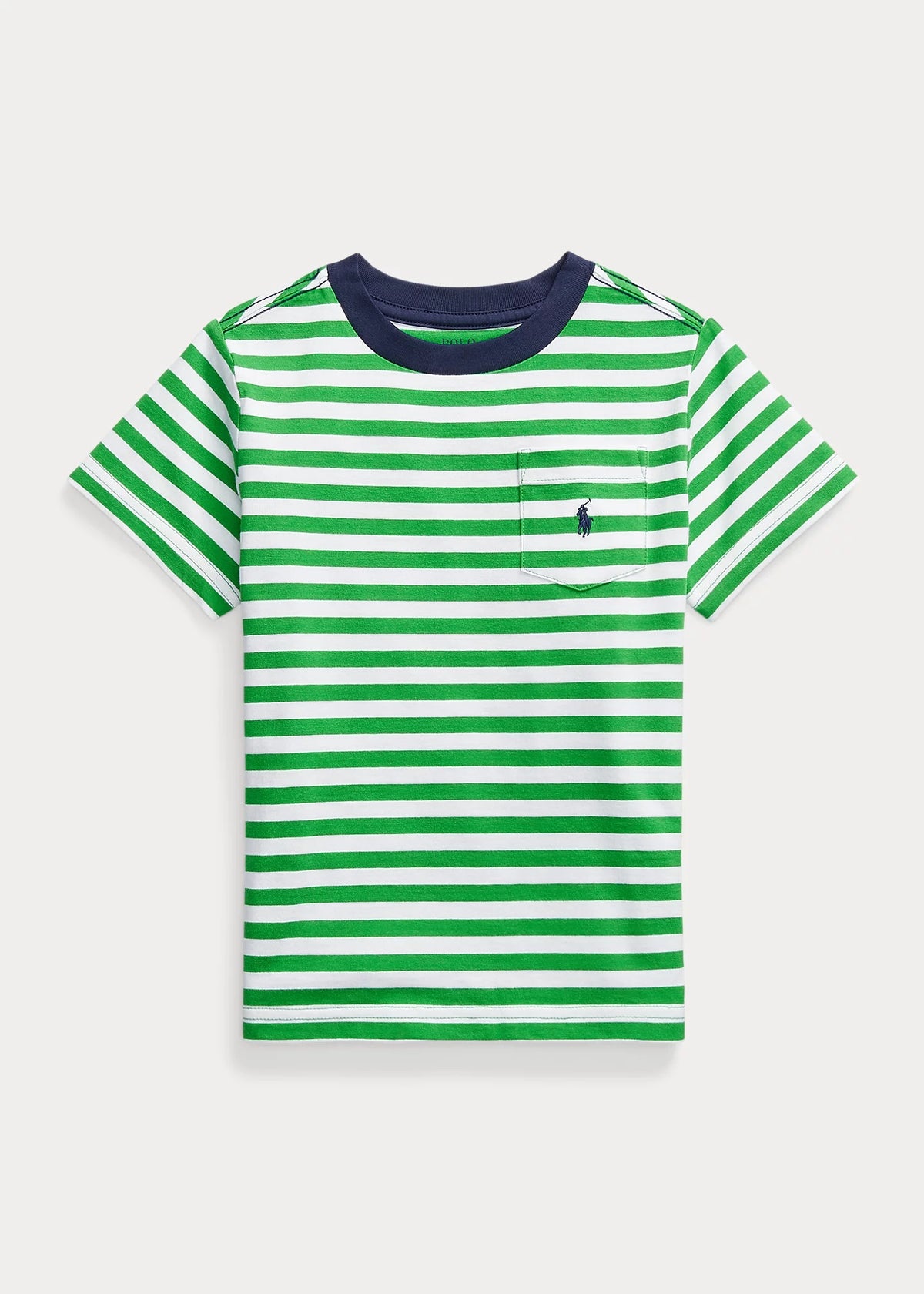 T-skjorte Pocket Striped Mini Preppy Green/White