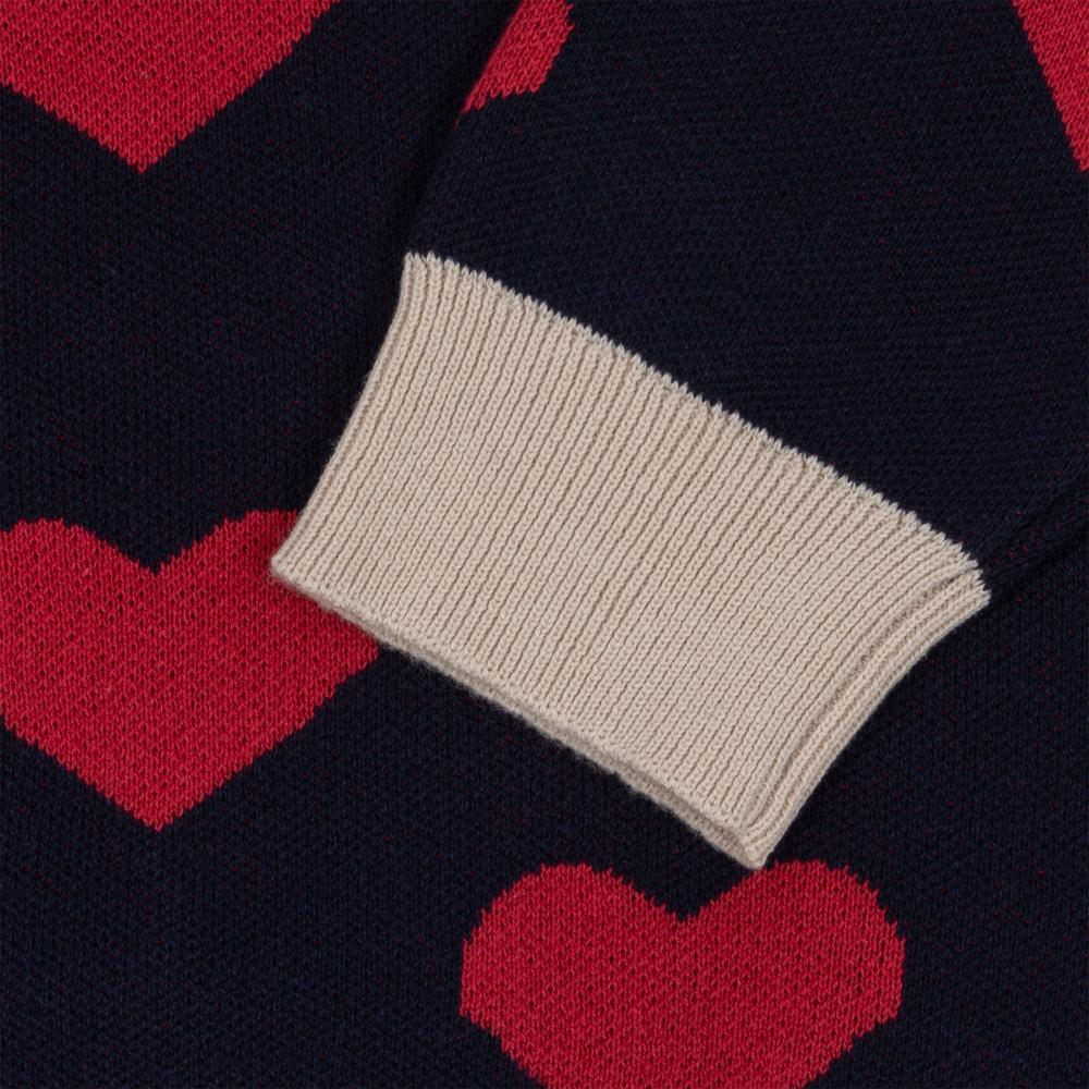 Genser Lapis Knit Navy Heart