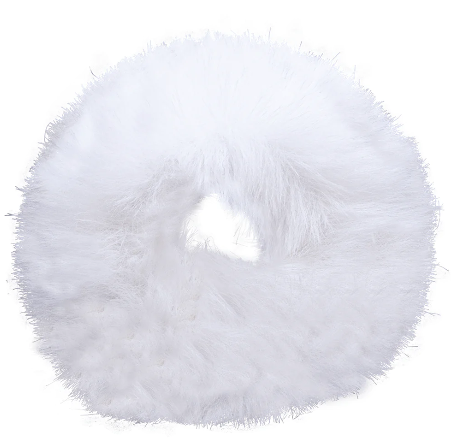 Hårstrikk Faux Fur Off-white
