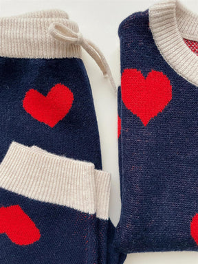 Bukse Lapis Knit Navy Heart