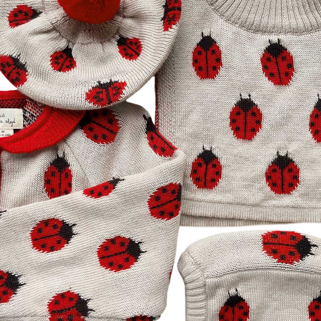 Balaclava Belou Knit Ladybug