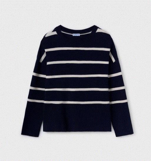 Genser stripes Knit Navy Blue
