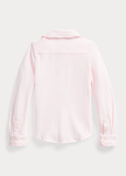 Skjorte Girl Mini Knit Oxford Deco Pink