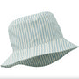 Damon Printed bucket hat Stripe sea blue / White