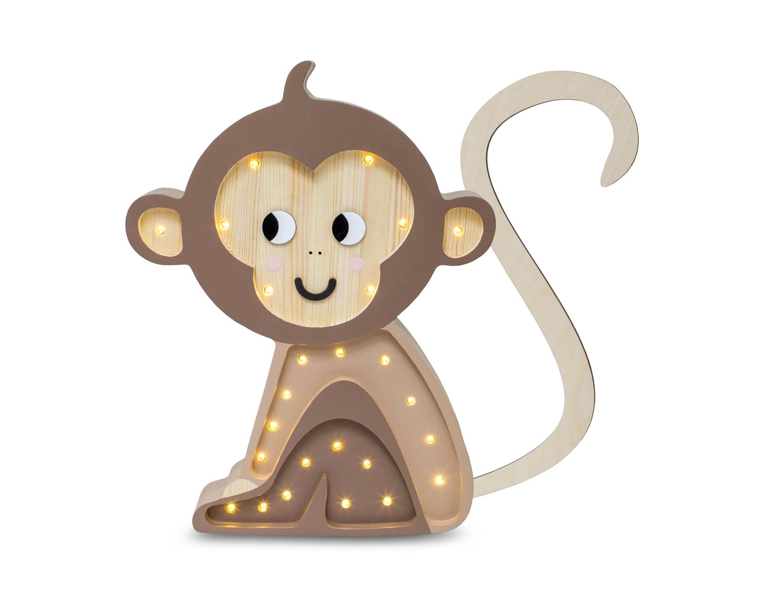 Little Lights Lampe Monkey Jungel Brown