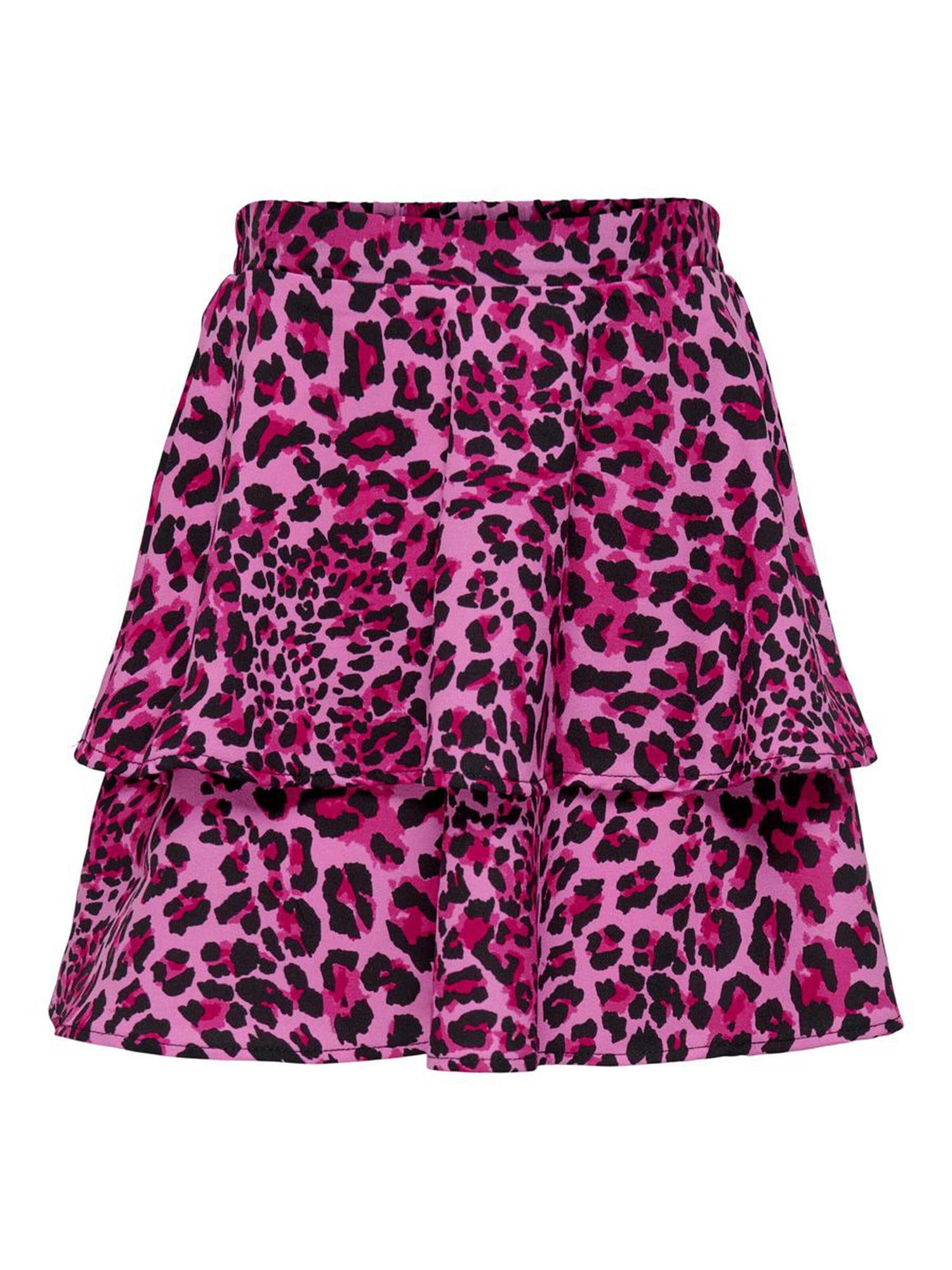 Kogtine Layered Skirt Leopard Pink