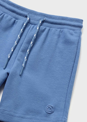 Shorts Basic bomull fleece blå