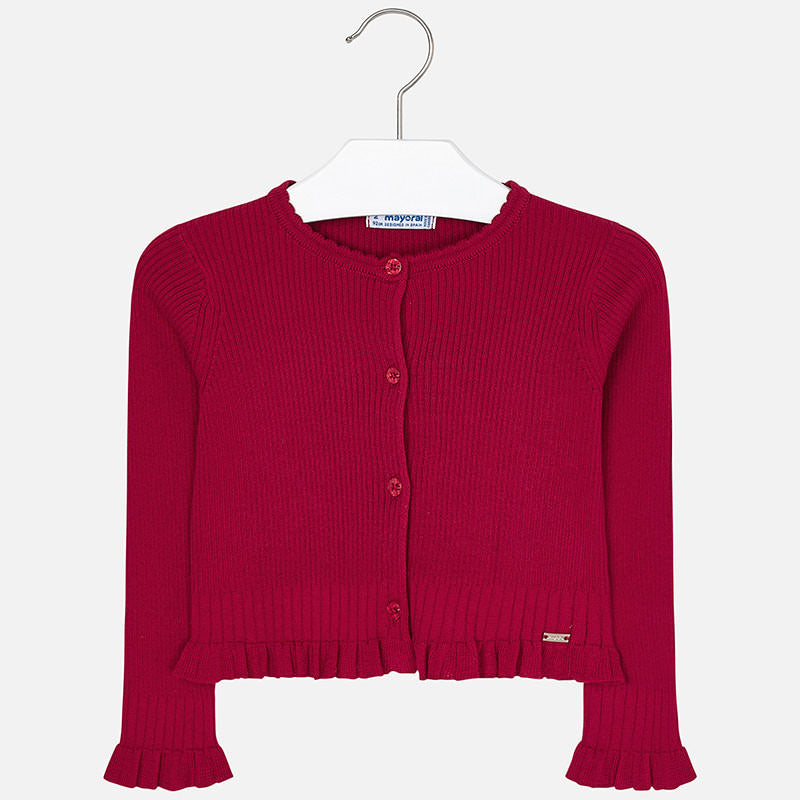Knitted cardigan rød