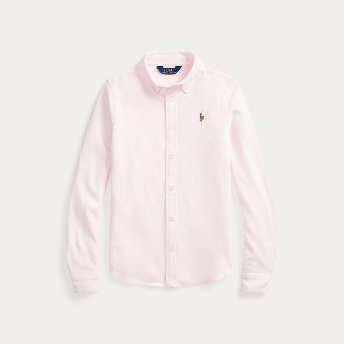 Skjorte Girl Knit Oxford Button Front Pink