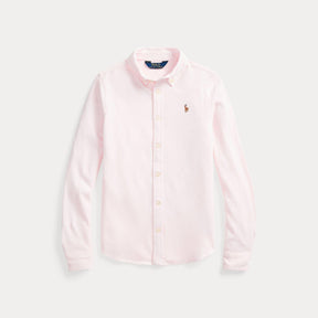 Skjorte Girl Knit Oxford Button Front Pink